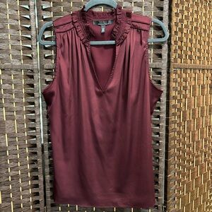 Wine WHBM Blouse